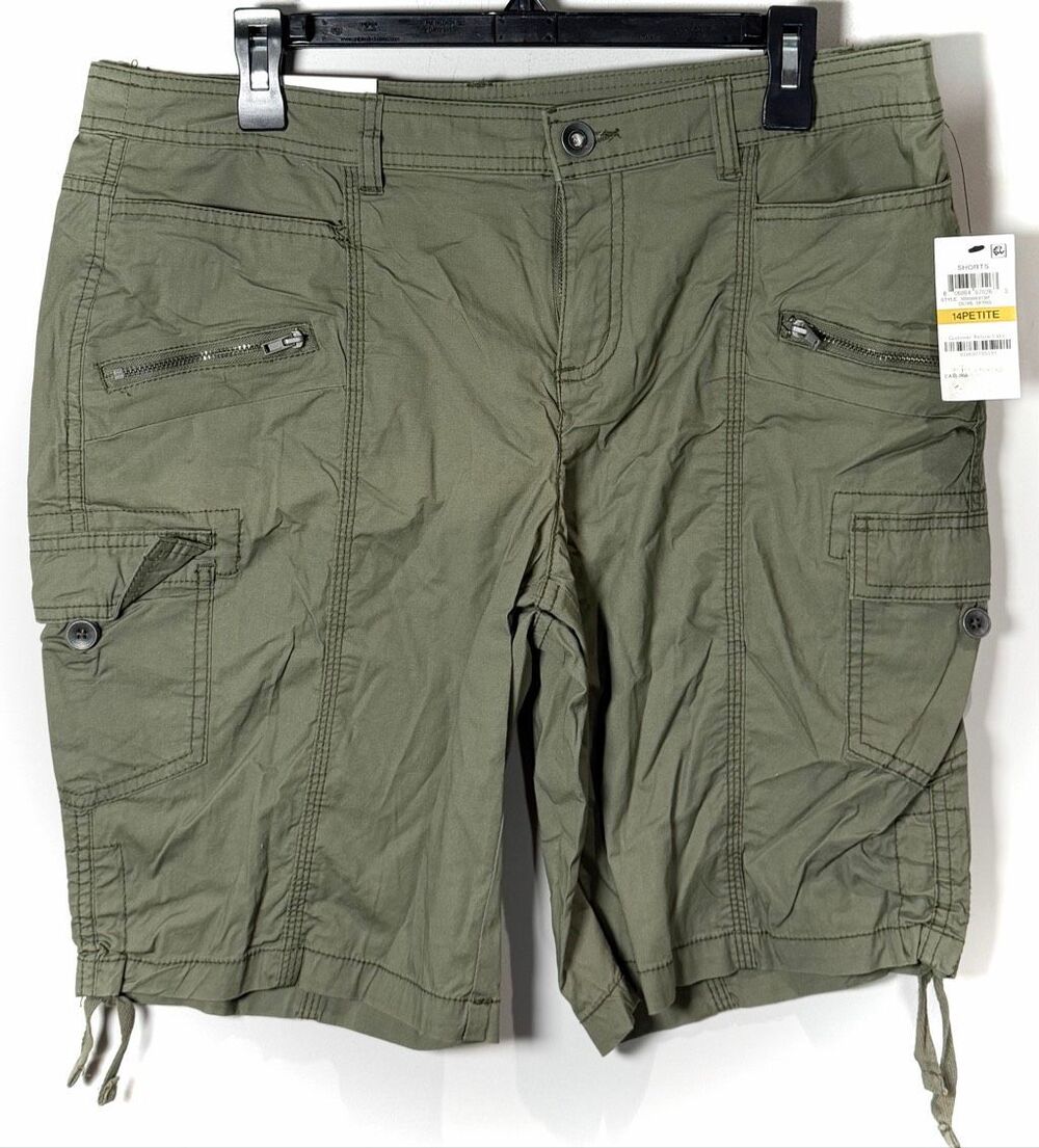 Style & co olive green Bermuda shorts size 14 petite